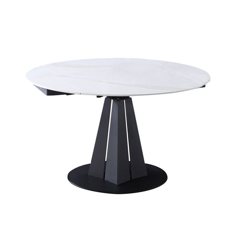 Modern Extendable Stone Dining Table Steel Base Dinner Table for Home