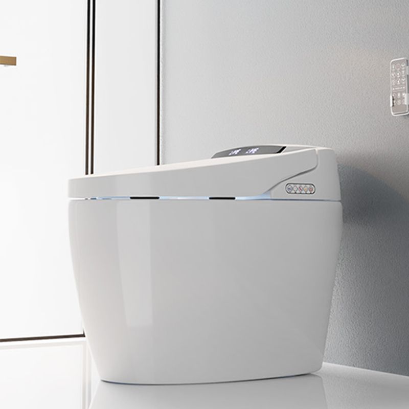 White Heated Seat Bidet Floor Standing Bidet Smart Toilet with Quiet-Close