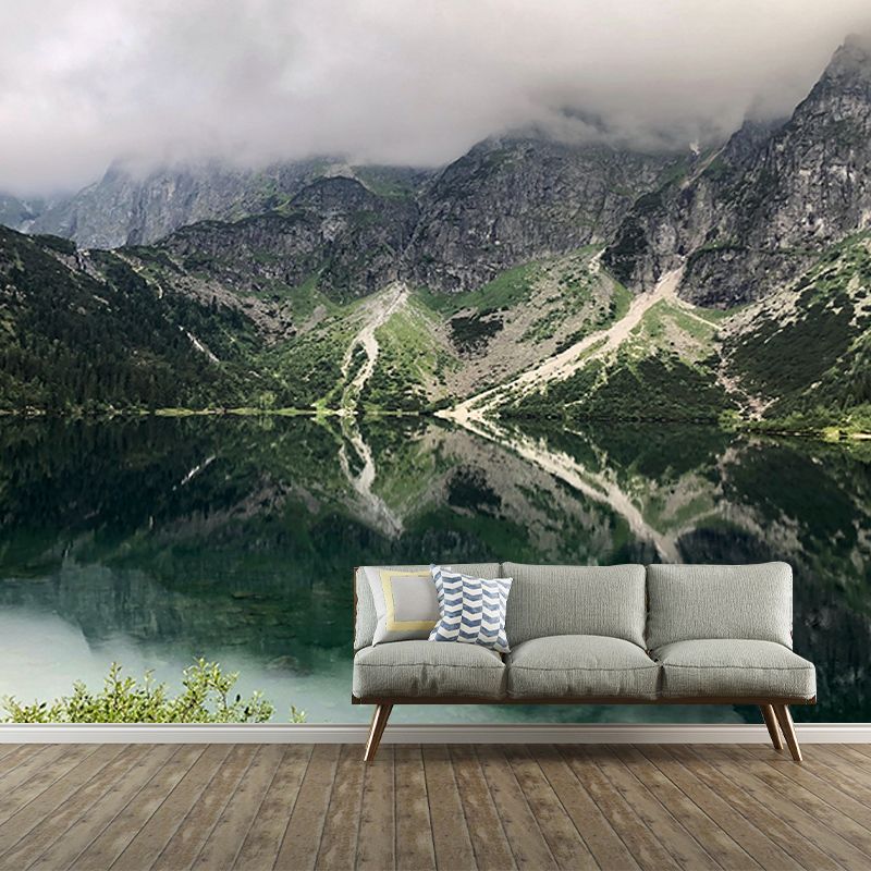 Modern Photography Mural Wallpaper Majestic Mountains Living Room Wall Mural