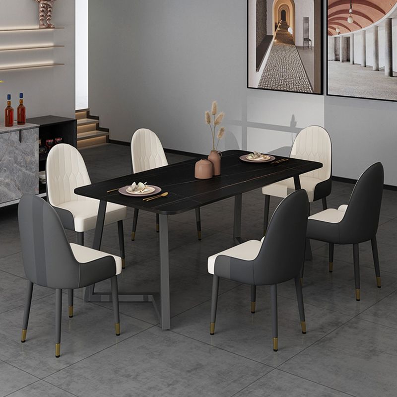 Modern Stone Dining Table 1/2/5/7 Pieces Dining Set for Living Room