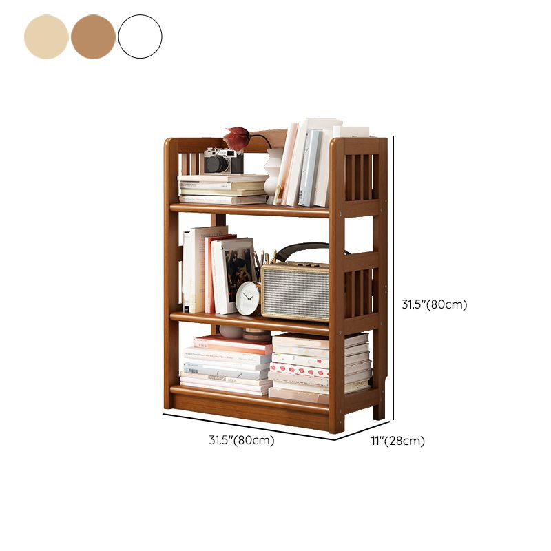 Scandinavian Style Open Back Bookshelf Standard Wooden Bookcase for Study Room