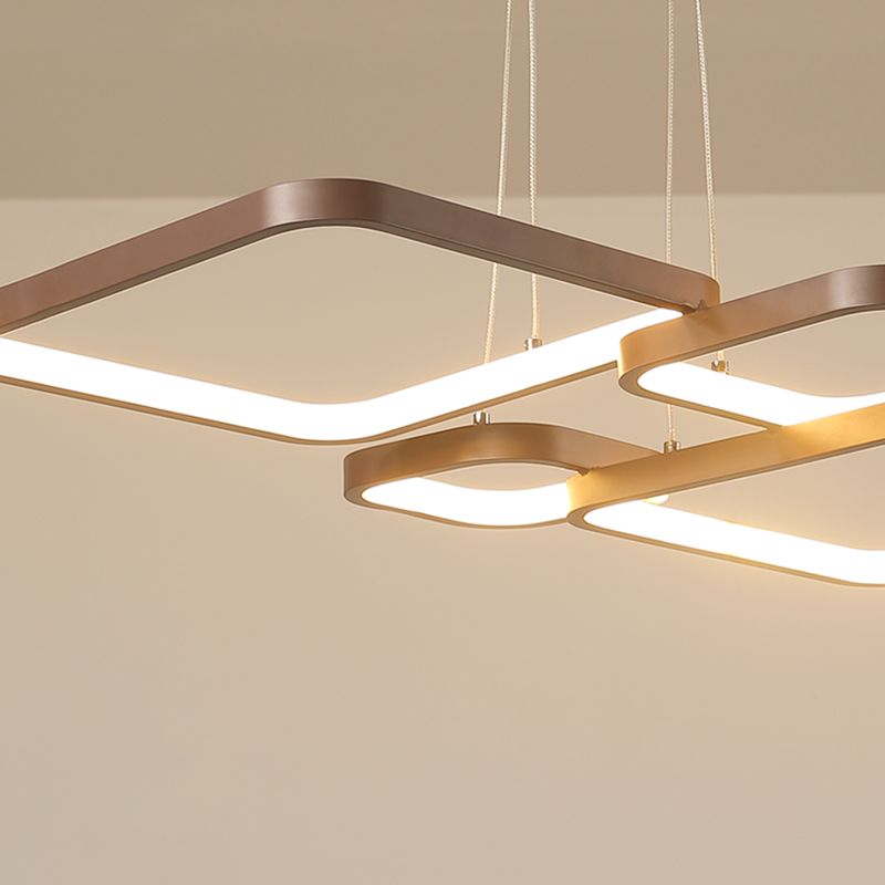 Multiple Squares Chandelier Lighting Fixtures Modern Chandeliers For Dining Room