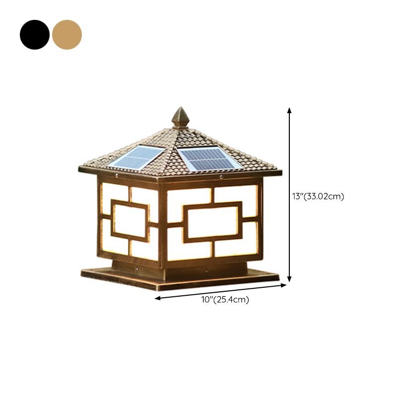 Contemporary Pillar Light Household Solar Lighting Fixture for Backyard