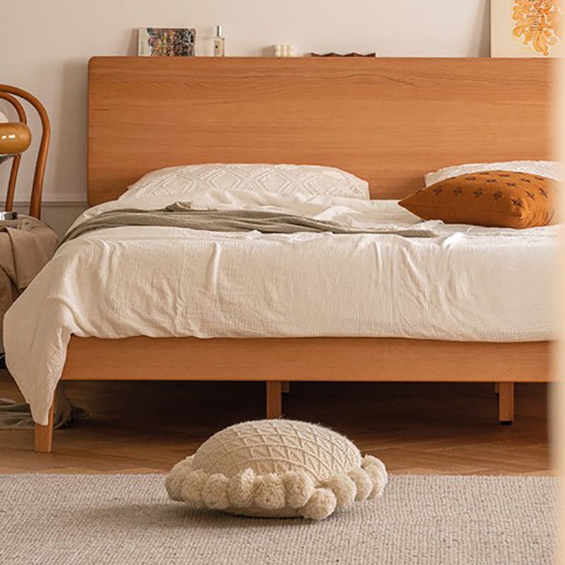 Modern Standard Bed Solid Wood Bed Frame with Headboard and Mattress