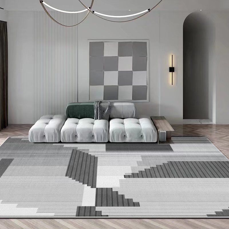 Simplicity Carpet Modern Abstract Print Rug Stain Resistant Area Rug for Living Room