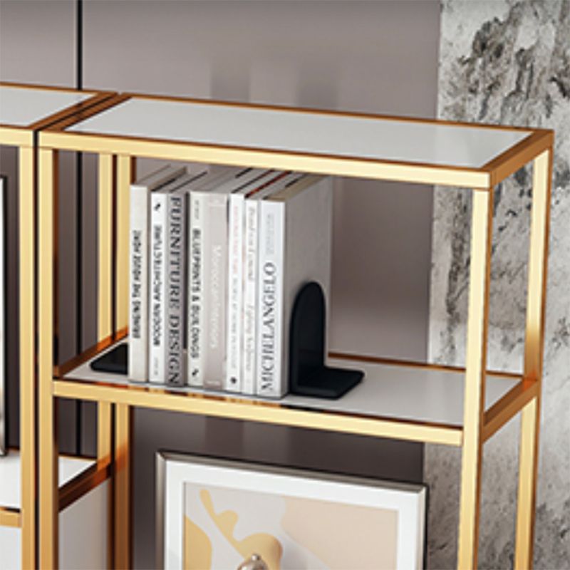 Glam Shelf Bookcase Metal Open Back Bookshelf for Study Room