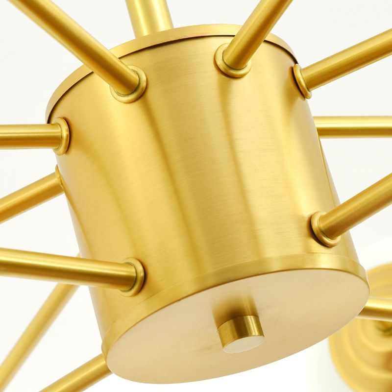 Lampe à lustre globe en laiton