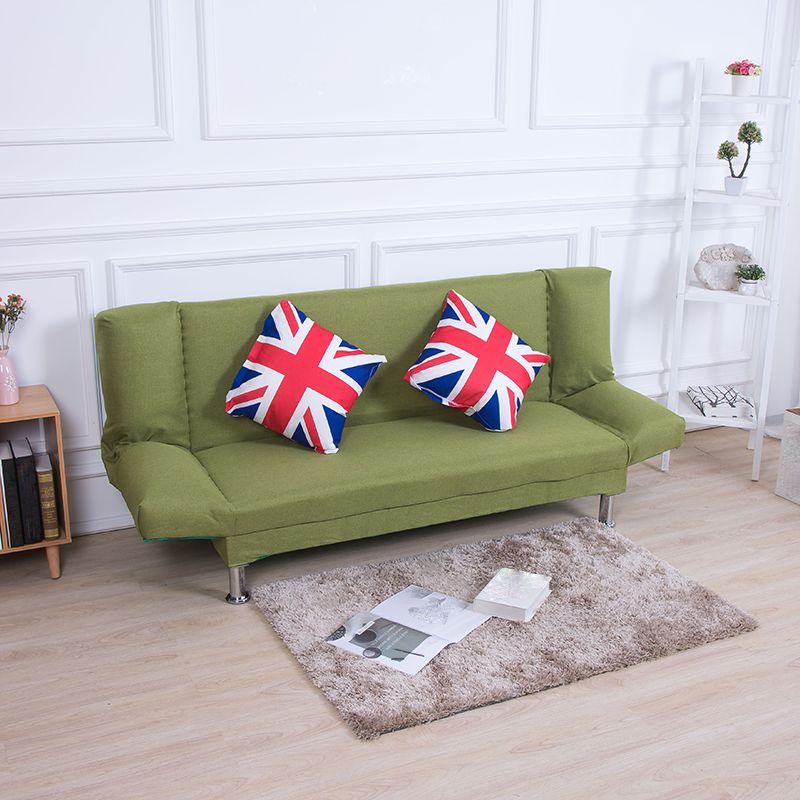Linen Contemporary Armless Convertible Sofa Foldable Sofa for Apartment