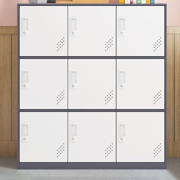Contemporary Hinged Storage Cabinet Steel Non-Hanging Armoire