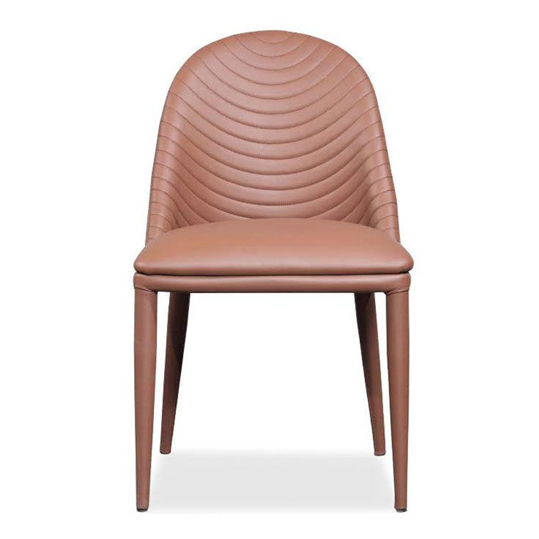 Leather Parsons Chair Modern Furniture in Matte Finish for Indoor