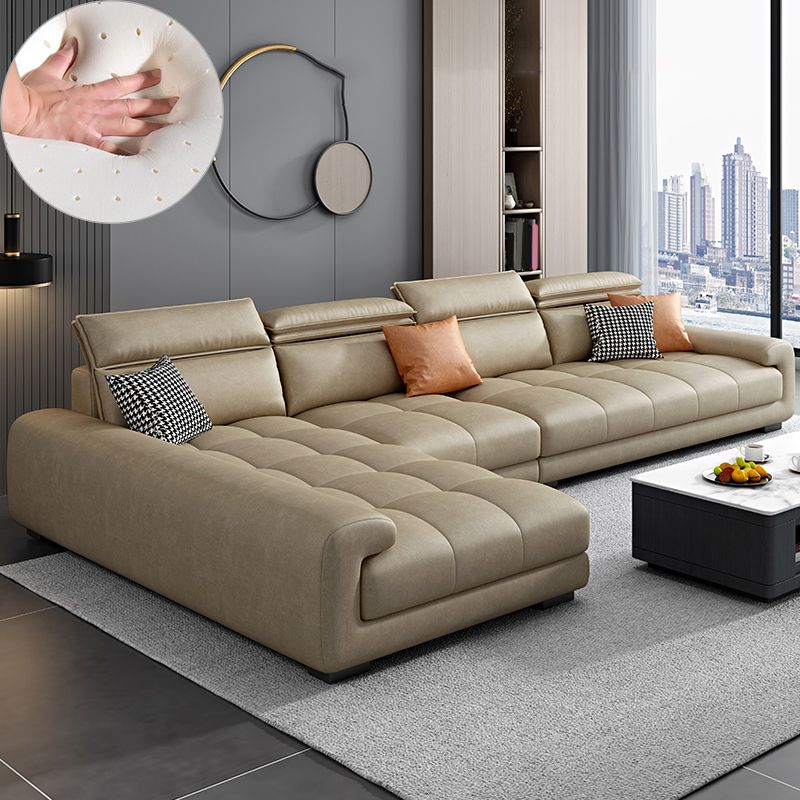 4-seater Sectional with Adjustable Head Pillow for Living Room