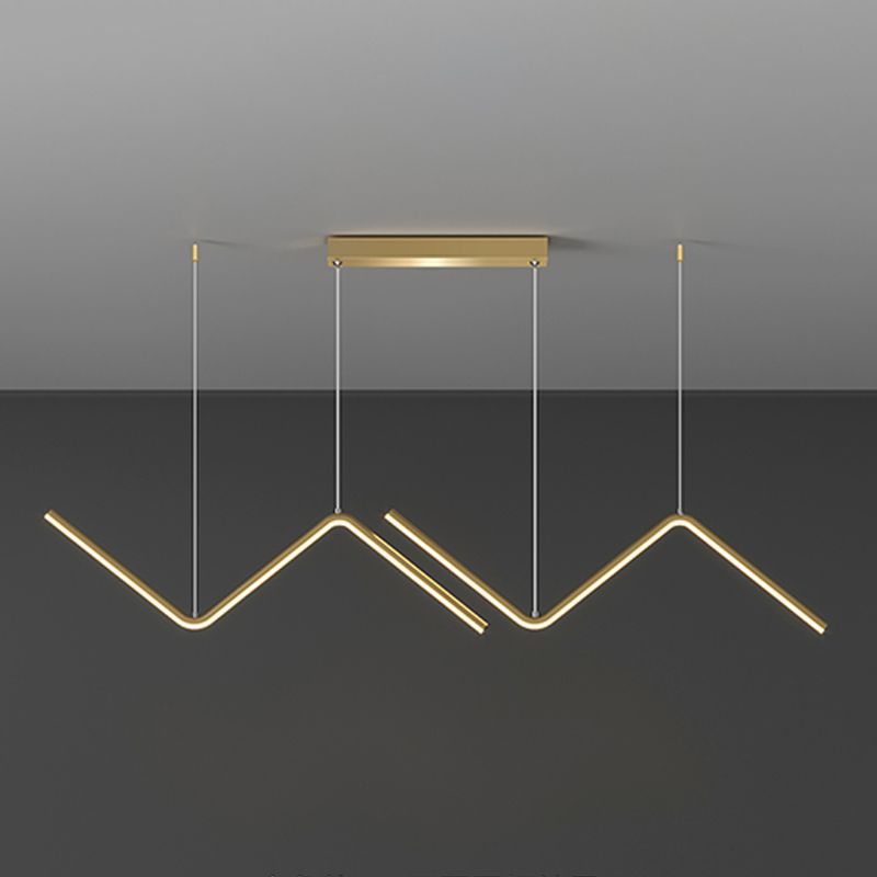 Contemporary Island Light Linear Iron 1 Light Island Chandelier Lights
