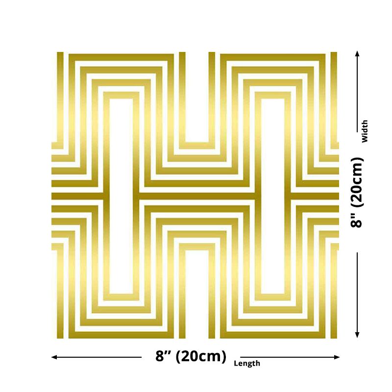 Yellow Matrix Wallpaper Panels Geometry Modern Peel and Stick Wall Art for Bathroom