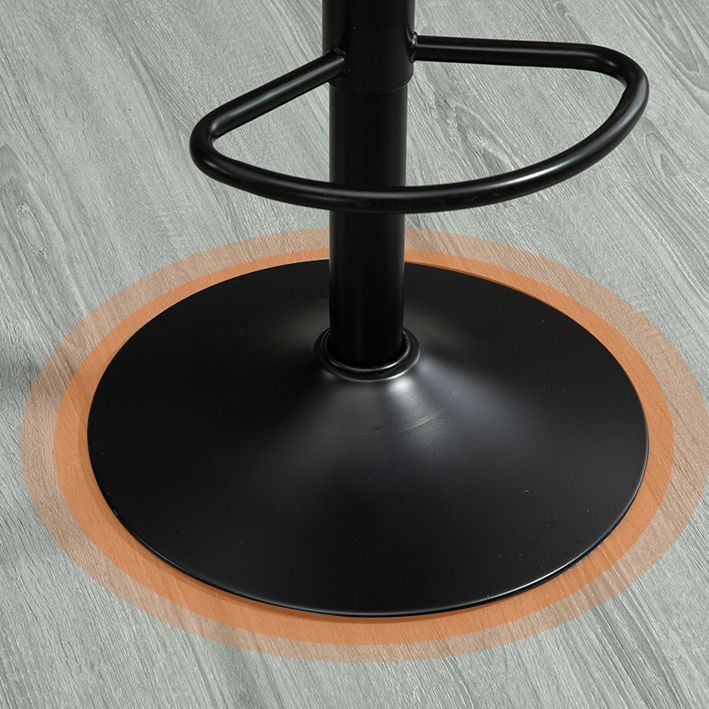 Industrial Metal Barstool Faux Leather Counter Stool for Home