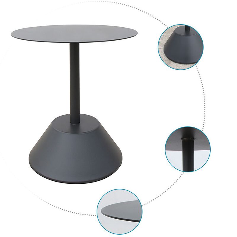 Industrial Metal Patio Table No Distressing Scratch Resistant Bistro Table