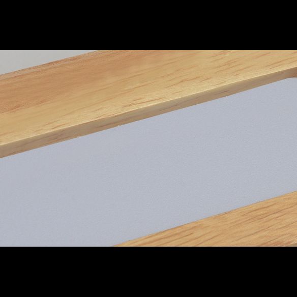 Wooden Rectangular Wall Sconce Lighting Modern Style LED Beige Sconce Light Fixture