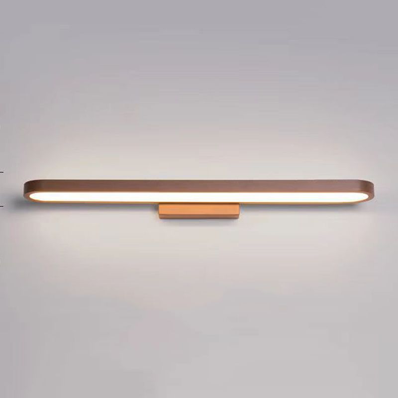 Modern LED Vanity Light Strip Shape Mirror Front Light with Acrylic Shade for Bathroom