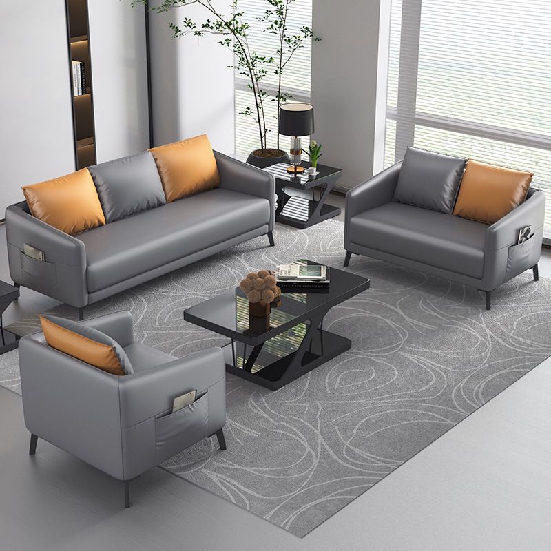 Modern Tuxedo Arm Sofa 27.55" D x24.80" H Sofa for Living Room
