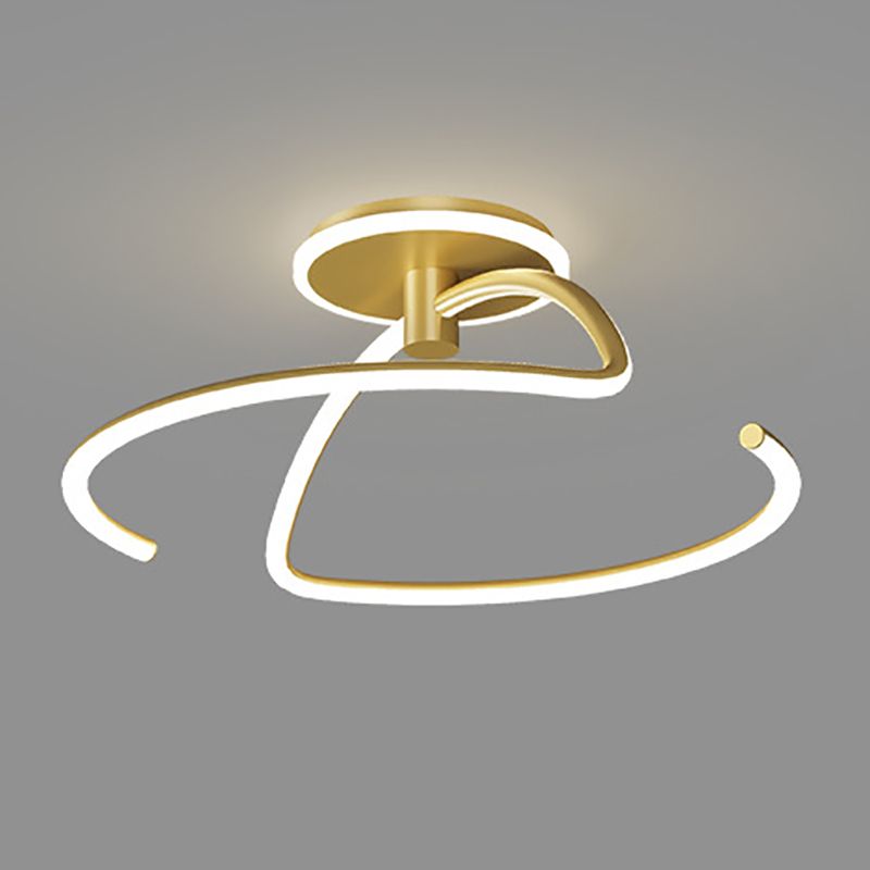 Lampada a soffitto a forma lineare in stile moderno Metal 2 Luce Luce per sala da pranzo