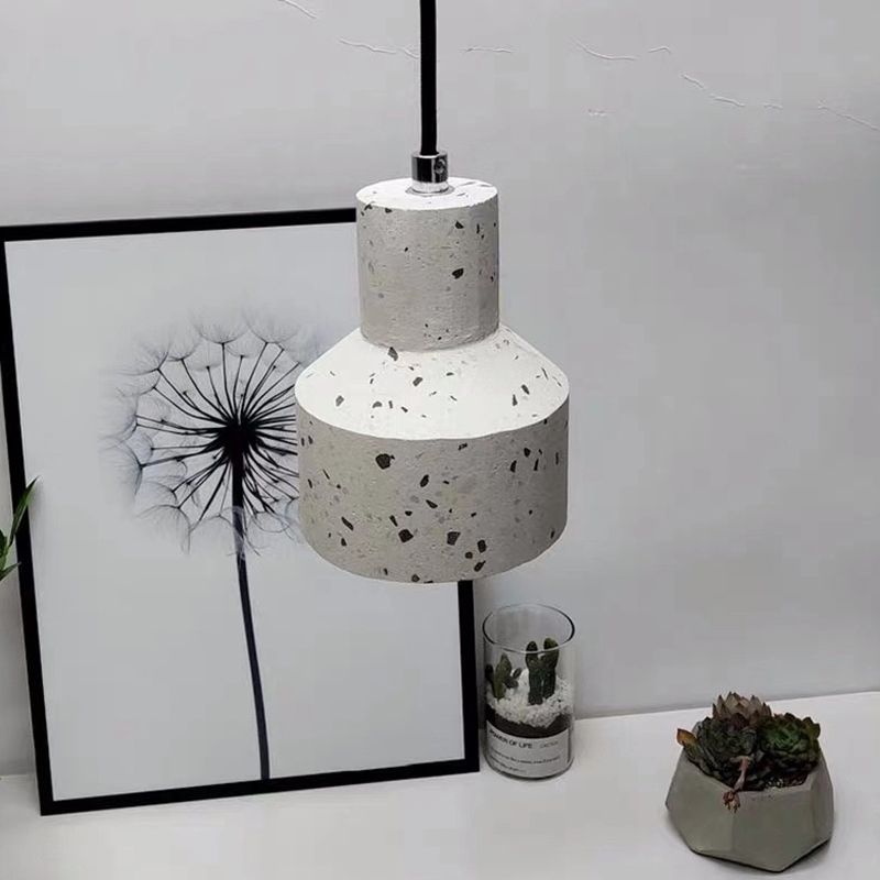 Estilo nórdico Minimalismo Lámpara colgante de terrazo 1 Light Creative dormitorio Fije de iluminación