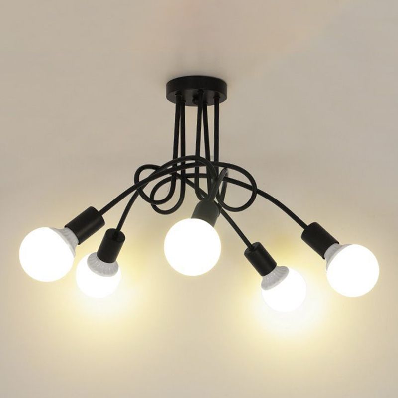 American Flushmount Light Retro Industrial Style Iron Elbow Simple Creative Restaurant Bedroom Study Coffee Shop Lamps