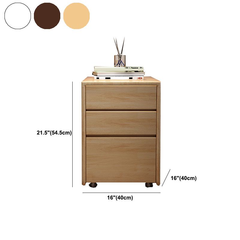 Contemporary Rubber Wood Storage Chest Home Chest with 3 Drawers