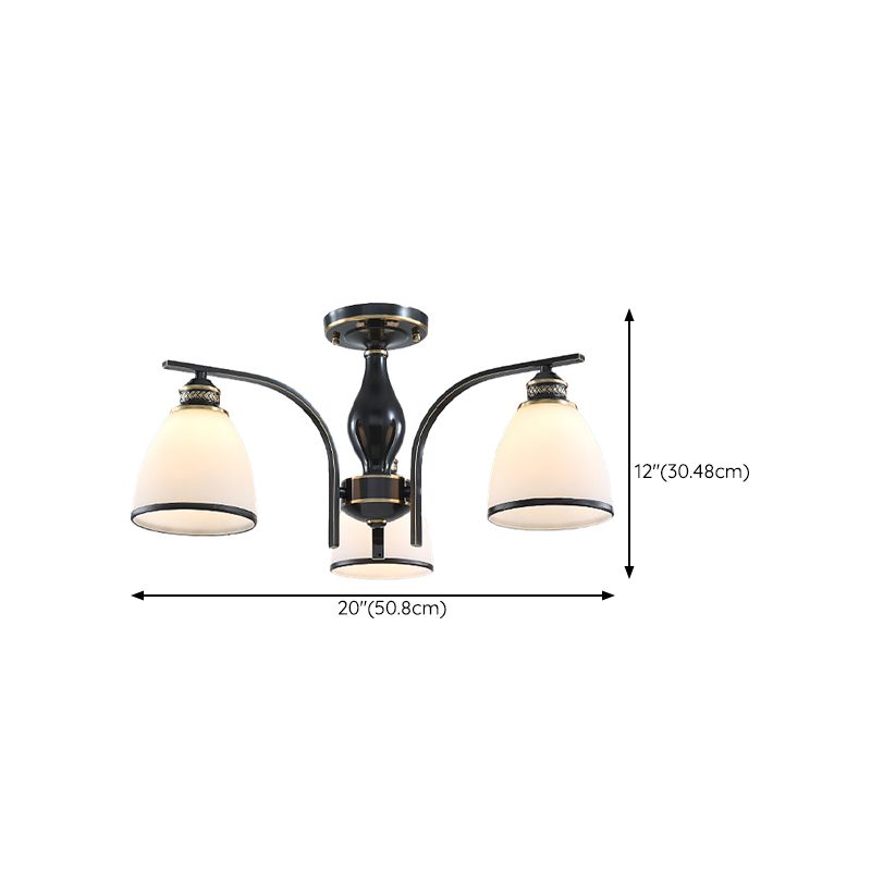American Style Copper Ceiling Light Cylinder Shape Ceiling Lamp for Bedroom