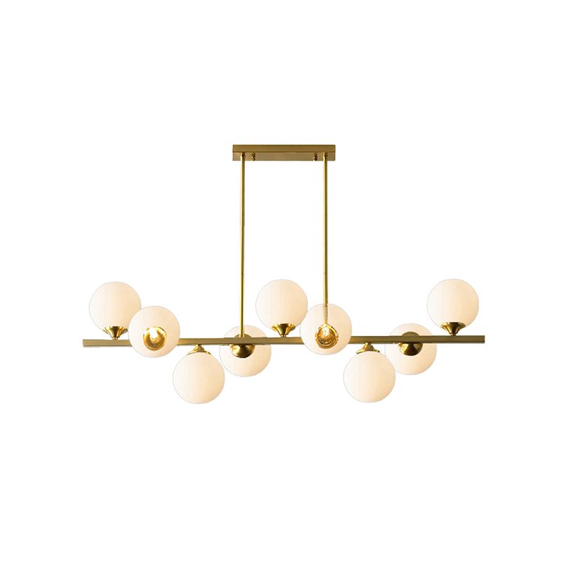 Spherical Shape Island Pendant Modern Style Glass Multi Lights Island Lighting for Bedroom