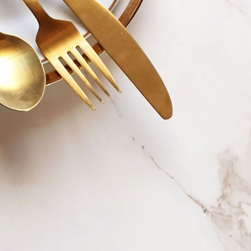 Restaurant Glam Style Marble Bar Table 42-inch Height Gold Base Bar Table