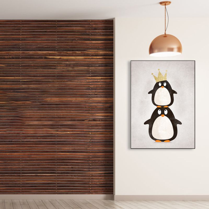 Cartoon-Tier-Wanddekoration, pastellfarbene, mit Kunst umwickelte Leinwand für Kinder für das Esszimmer