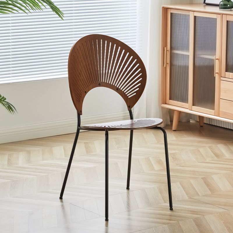 Stacking Outdoors Dining Chairs Modern Solid Wood Patio Dining Chair