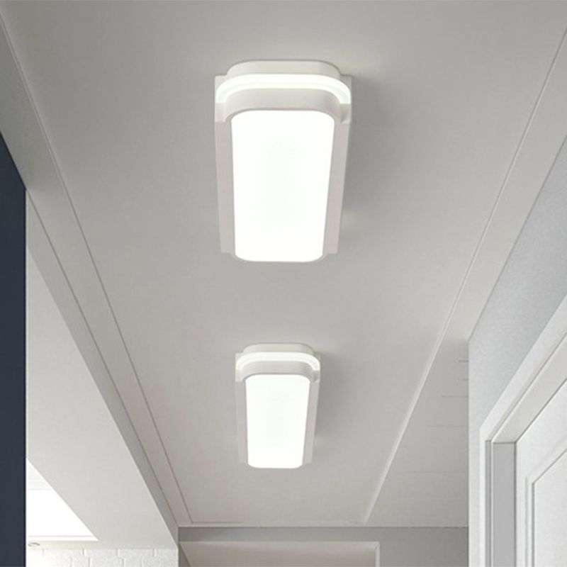 Rettangolo Metallo Flush Lampada Fissaggio Minimalista LED White Flush Mount Light in White / Warm Light, 19 "/23" /31 " L