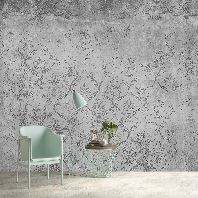 Rural Floral Print Murals Wallpaper Dark Color Living Room Wall Decor, Made to Measure