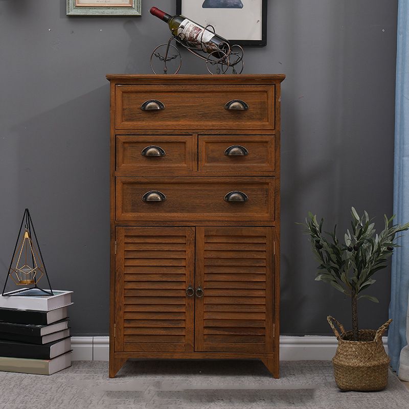 Traditional Matte Finish Storage Chest Bedroom Solid Wood Dresser