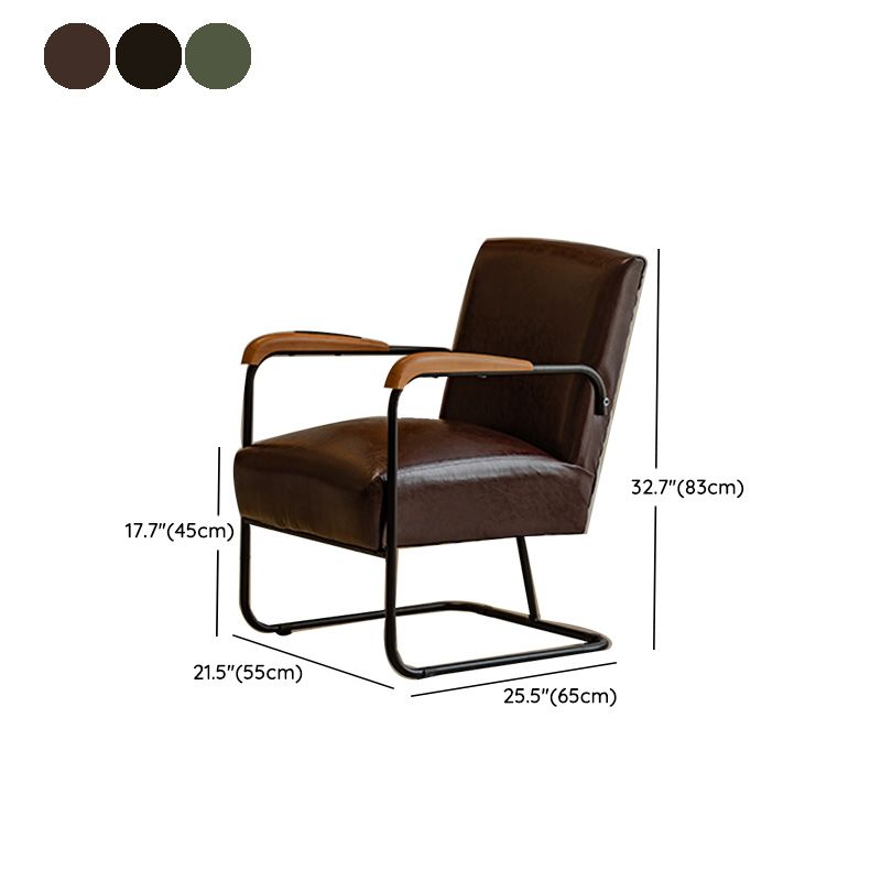 Arms Included Chair with wooden handrail 32.67" Wide Armchair for Living Room