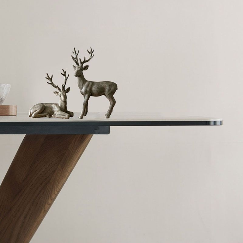 Rectangle Modern Dining Table Sintered Stone Dinner Table for Dining Room