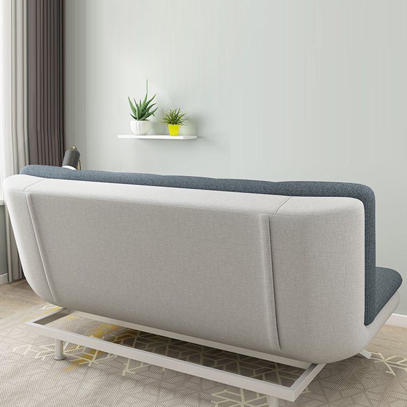 35.43" H Cotton Blend Convertible Sofas Biscuit Back Armless Sofa Bed