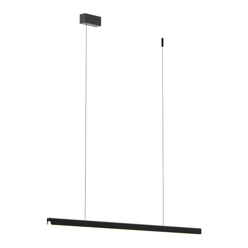 Modern Style Linear Pendant Light Metal 1 Light Hanging Light