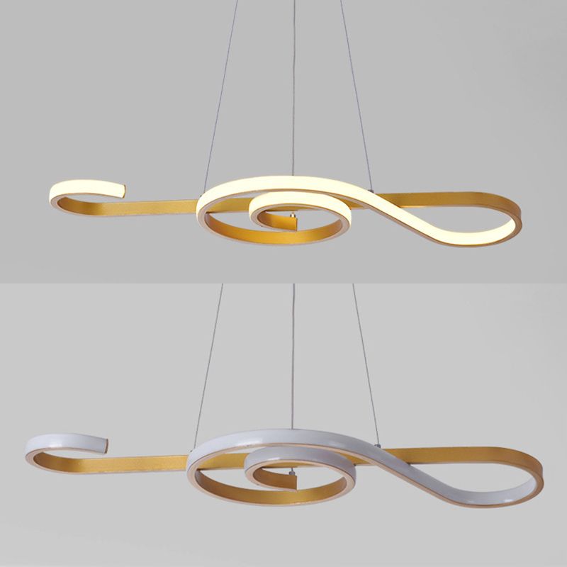 Aluminium LED Ceiling Light in Modern Creative Style Linear Pendant Light with Silica Gel Shade