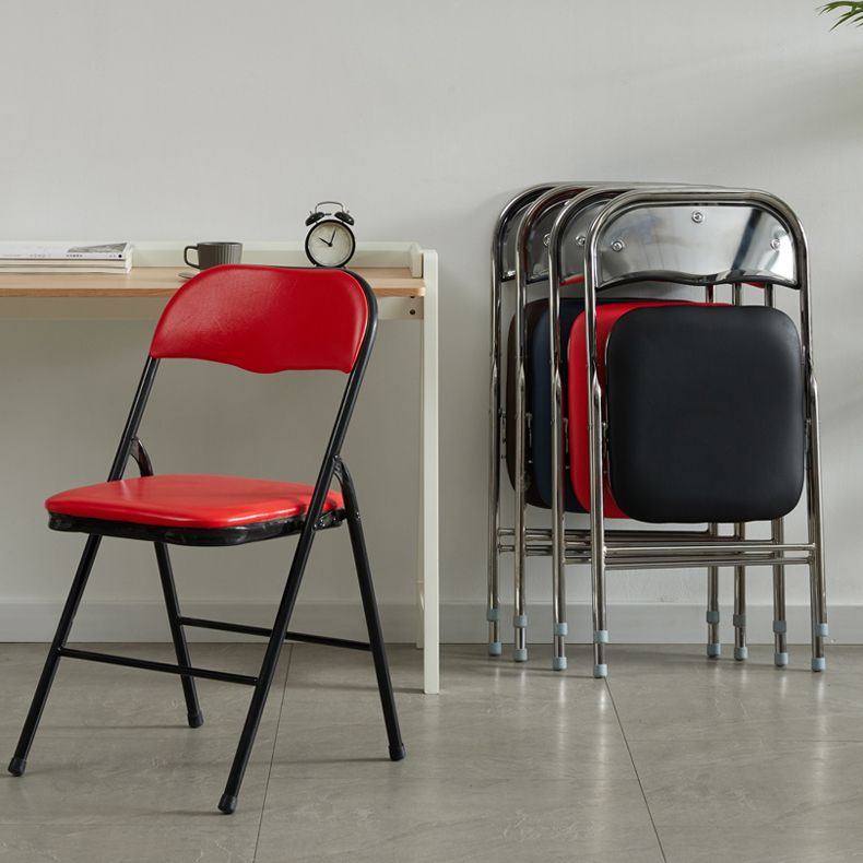 Industriële stijl PU lederen eetkamerstoelen Open achterste zijkoelen voor thuis