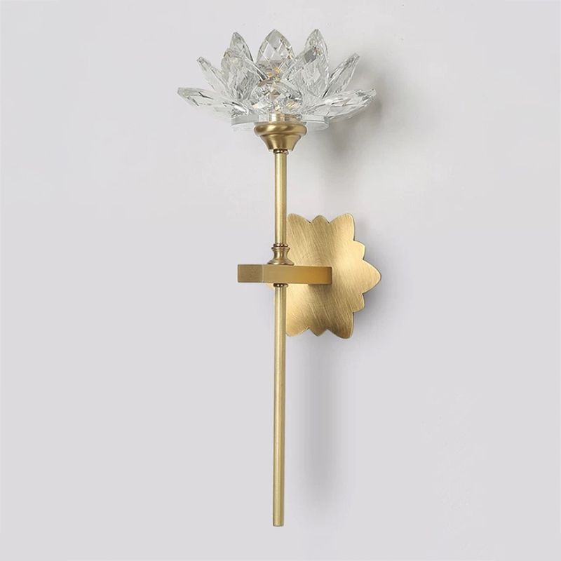 Metal Flower Wall Lighting Modern Style 1 Light Wall Lighting Fixtures
