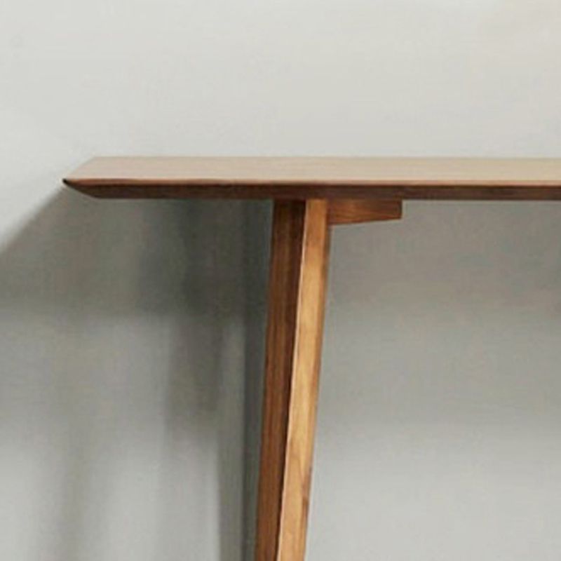 Mid-Century Modern Console Table 29.53" Tall Solid Wood End Table for Hall