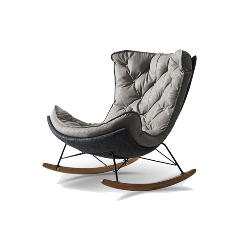 Modern Style Single Rocking Chair Indoor Sofa Rocking Chair with Cushion