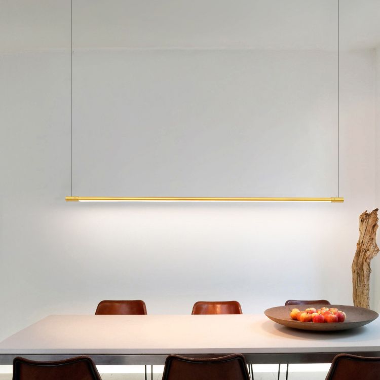 Contemporary Kitchen Pendant Light Linear Pendant Light Fixture Metal 1 Light