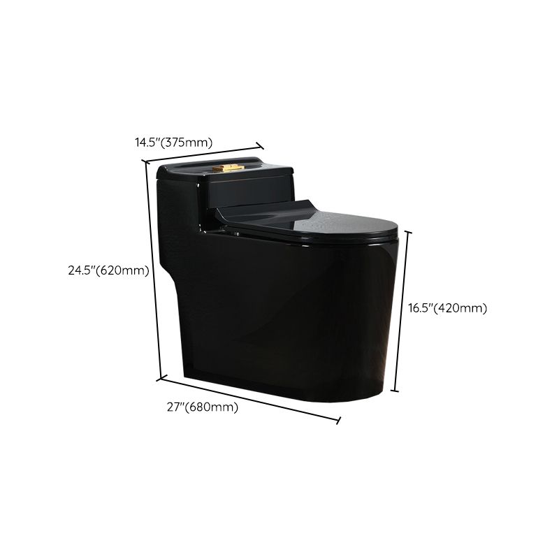 Modern Siphon Jet Toilet Bowl Floor Mount Flush Toilet with Seat