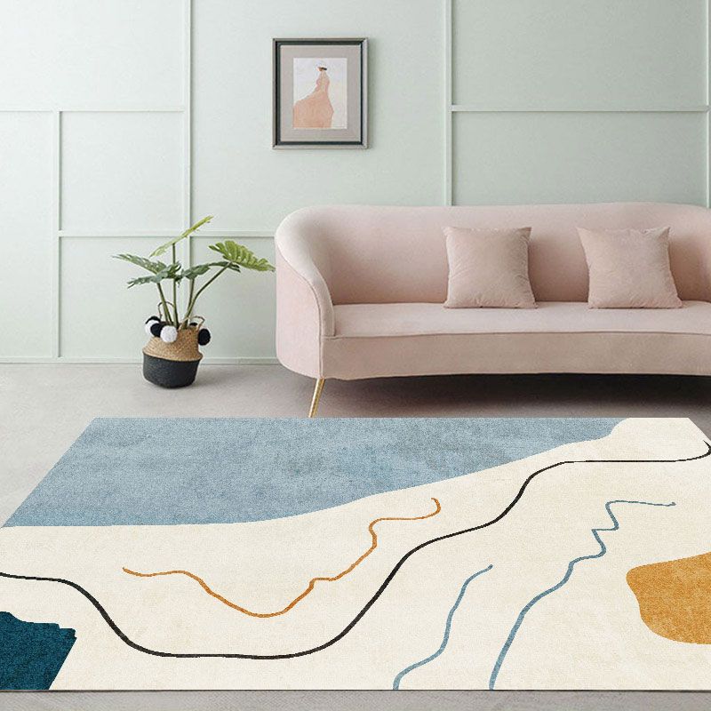 Prachtig tapijt Modern contrastpaneel Tapijtpolyester tapijt met niet-slipachter