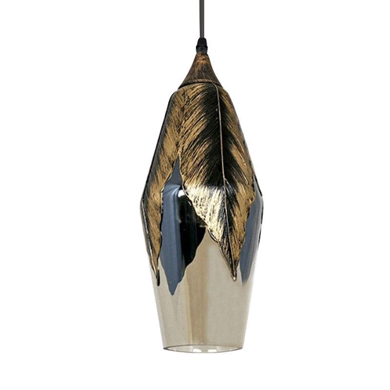 Cilinder/schuur/champignon eetkamer hangende lamp helder glas 1 kop koloniale hanglampverlichting