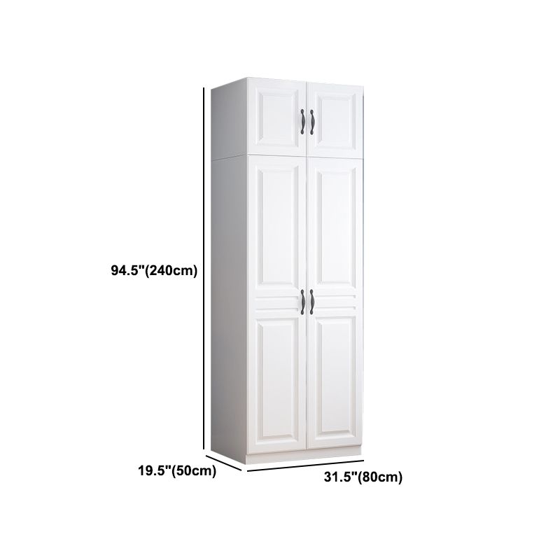 White Colour Wardrobe French Country Wooden Wardrobe Closet for Bedroom