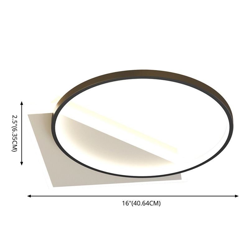 Plafonnier encastré géométrique en métal, LED moderne, proche du plafonnier, noir et blanc