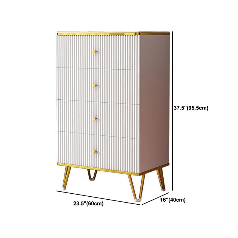 White Accent Chest 15.74" Wide Chest with Drawers, Water Resistant